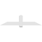 Ekena Millwork Eugene Architectural Grade PVC Gable Bracket, 72"W x 18"H x 6"D x 6"F, 6/12 Pitch GBP072X18X0606EUG00 - alternate 2